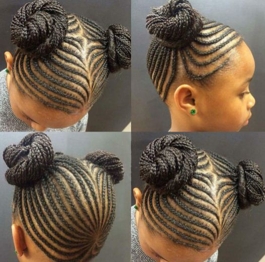 Updo Twisted Braids For Kids